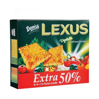 Danish Lexus Vegetable Cracker Biscuit 180 gm