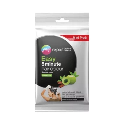 Godrej Expert Easy 5 Minute Shampoo Based Hair Color (Black) 10 gm